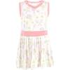 Serena Racket Print Sleeveless Dress, White - Dresses - 1 - thumbnail