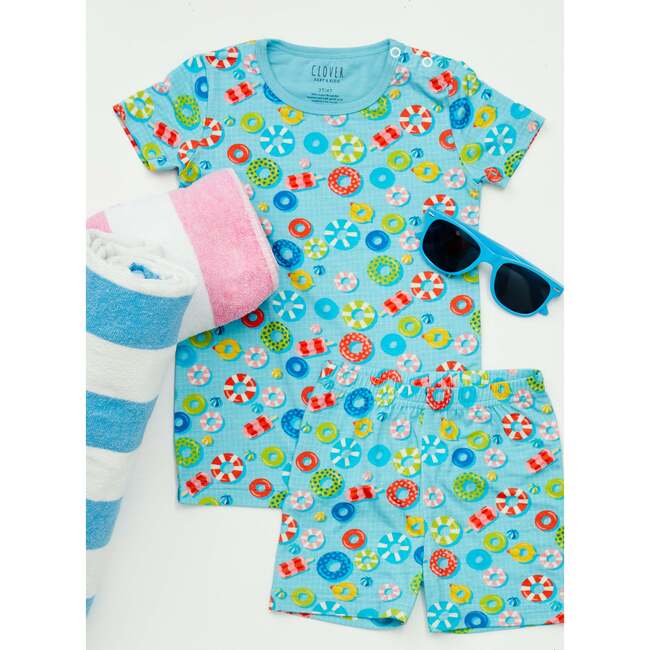 Shorts Pajama Set, Pool Floats - Pajamas - 4