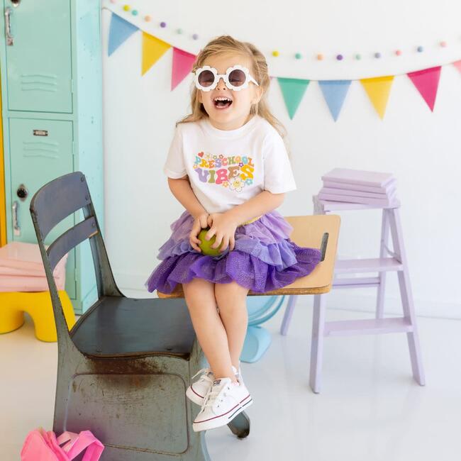 Preschool Retro Short Sleeve T-Shirt, White - T-Shirts - 2