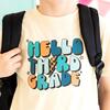 Hello Third Grade Short Sleeve T-Shirt, Natural - T-Shirts - 3