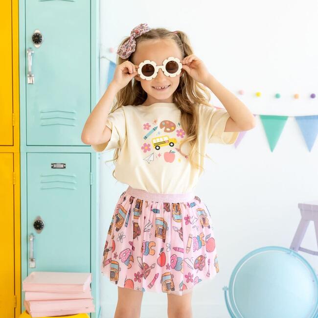 Back To School Doodle Short Sleeve T-Shirt, Natural - T-Shirts - 2