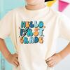 Hello First Grade Short Sleeve T-Shirt, Natural - T-Shirts - 3