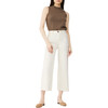 Women's Hepburn Wide Leg High-Rise Vintage Ankle Jeans, Eggshell - Jeans - 1 - thumbnail