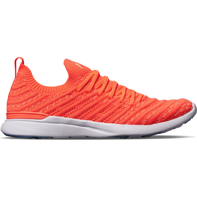 Women's Techloom Wave Sneakers, Impulse Red, Faded Peach & White