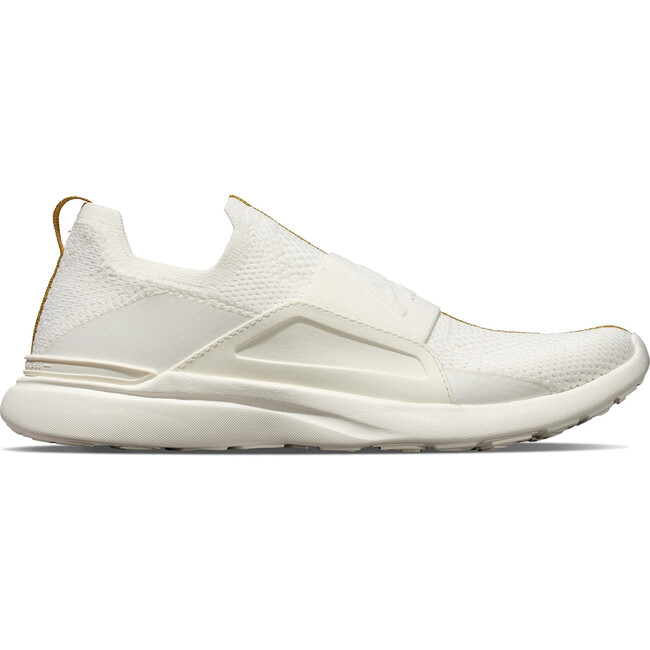 Women's Techloom Bliss Sneakers, Ivory, Metallic Gold & Racer