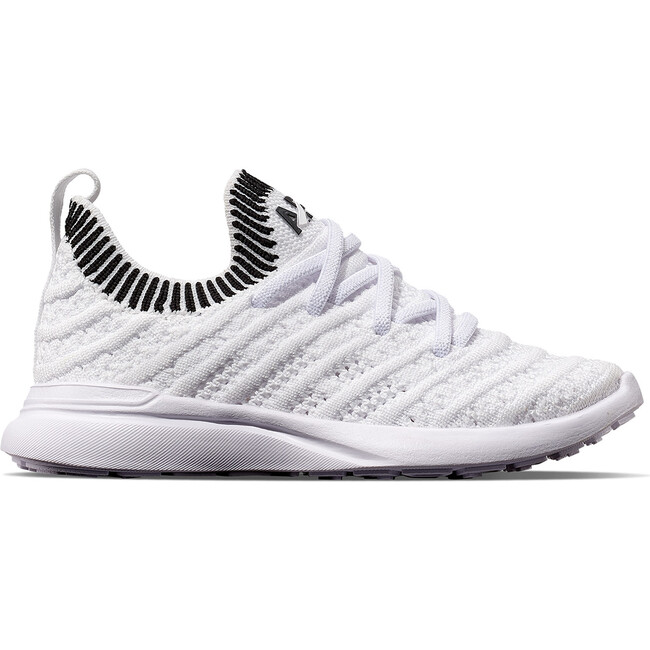 Kids Techloom Wave Sneakers, White & Ribbed Black