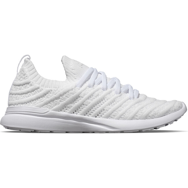 Youth Techloom Wave Sneakers, White & White