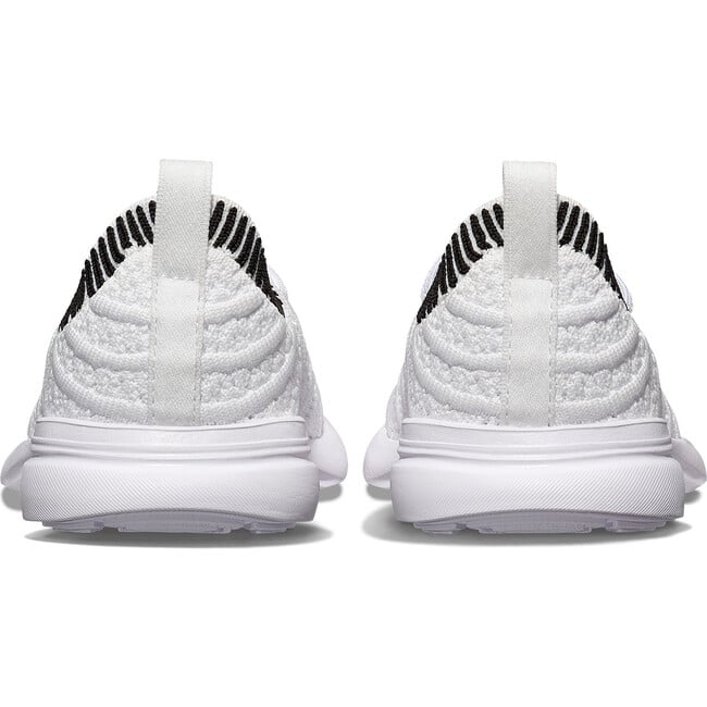 Kids Techloom Wave Sneakers, White & Ribbed Black - Sneakers - 3