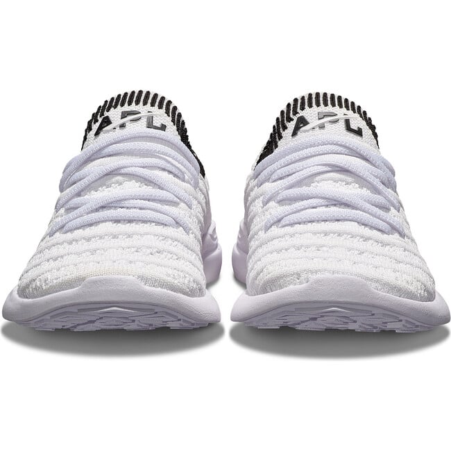 Kids Techloom Wave Sneakers, White & Ribbed Black - Sneakers - 4