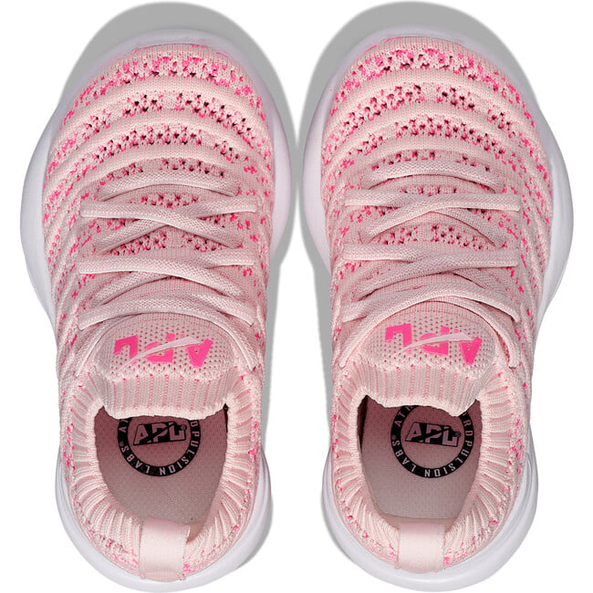 Kids Techloom Wave Sneakers, Pink & White - Sneakers - 5