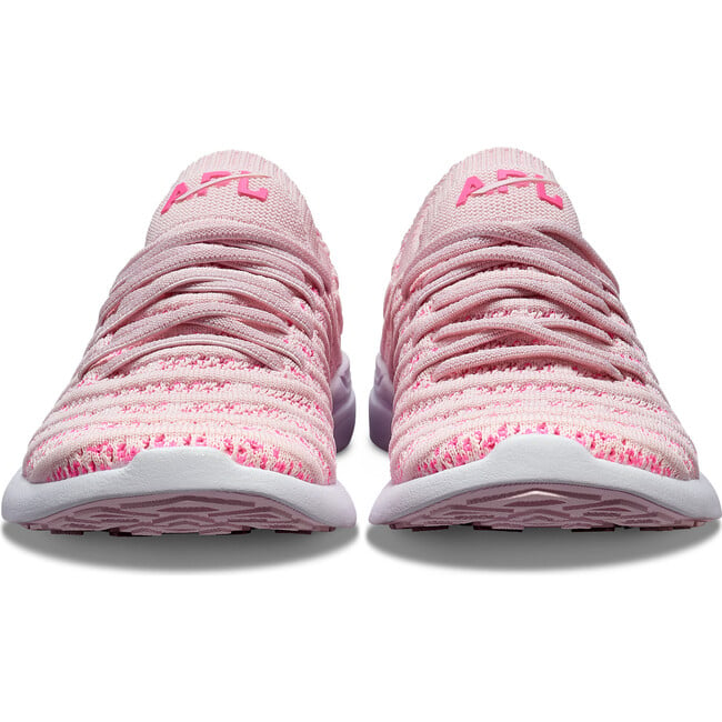 Youth Techloom Wave Sneakers, Bleached Pink, Fusion Pink & White - Sneakers - 4