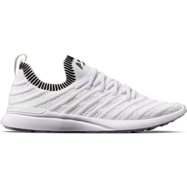 Youth Techloom Wave Sneakers, White & Ribbed Black