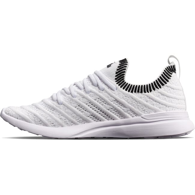 Youth Techloom Wave Sneakers, White & Ribbed Black - Sneakers - 2