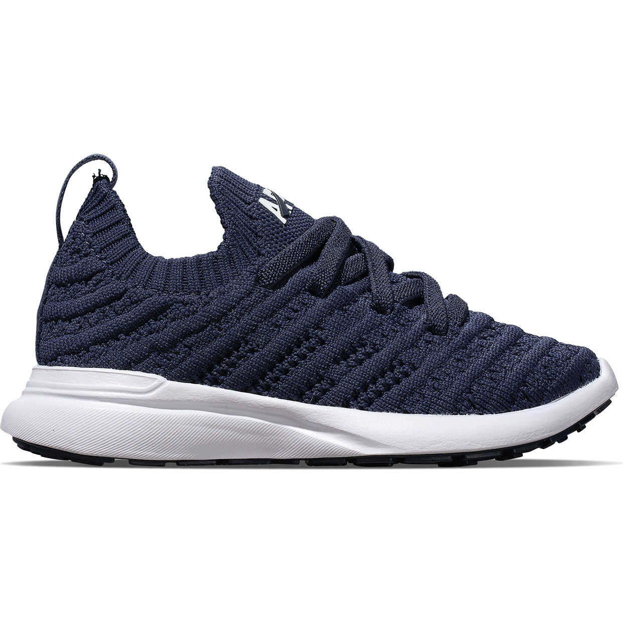 Kids Techloom Wave Sneakers, Navy & White - Sneakers - 1