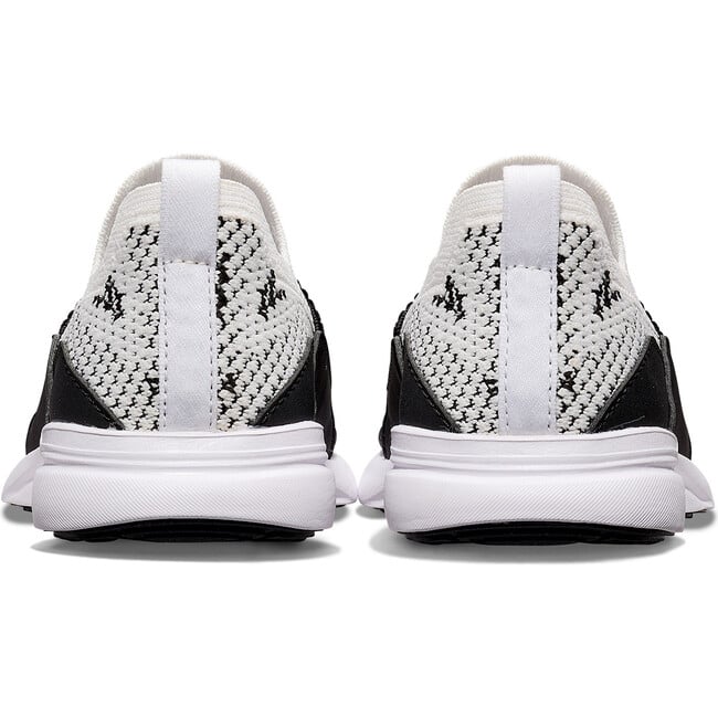 Kids Techloom Bliss Sneakers, White & Ribbed Black - Sneakers - 3