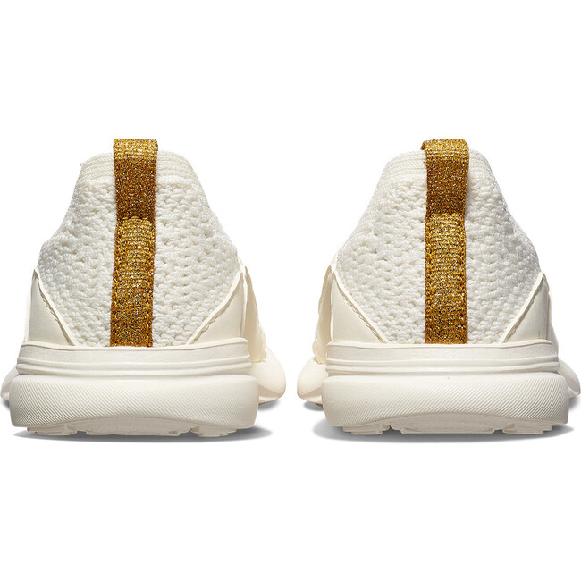 Kids Techloom Bliss Sneakers, Ivory, Metallic Gold & Racer - Sneakers - 3