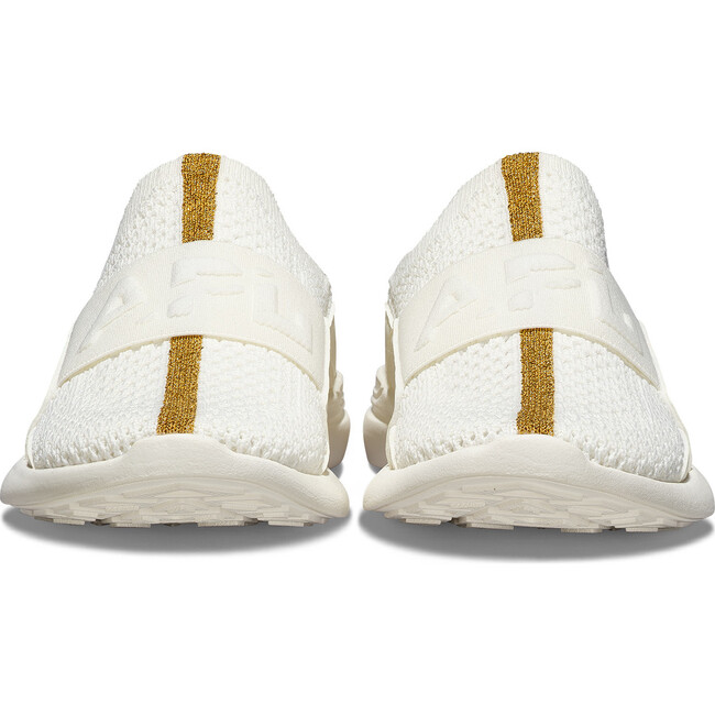 Kids Techloom Bliss Sneakers, Ivory, Metallic Gold & Racer - Sneakers - 4