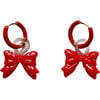 Little Bow Peep Earrings, Red - Earrings - 1 - thumbnail