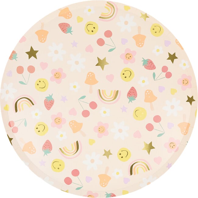 Happy Face Icons Dinner Plates