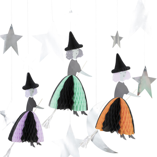 Flying Honeycomb Witch Decorations