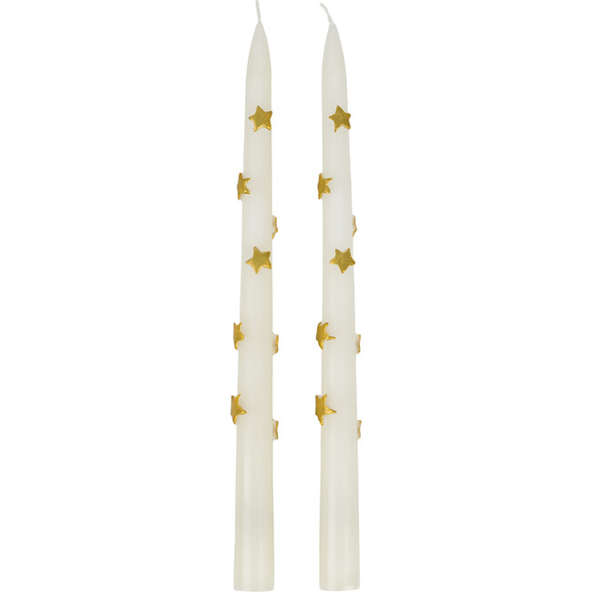 Gold Star Taper Candles