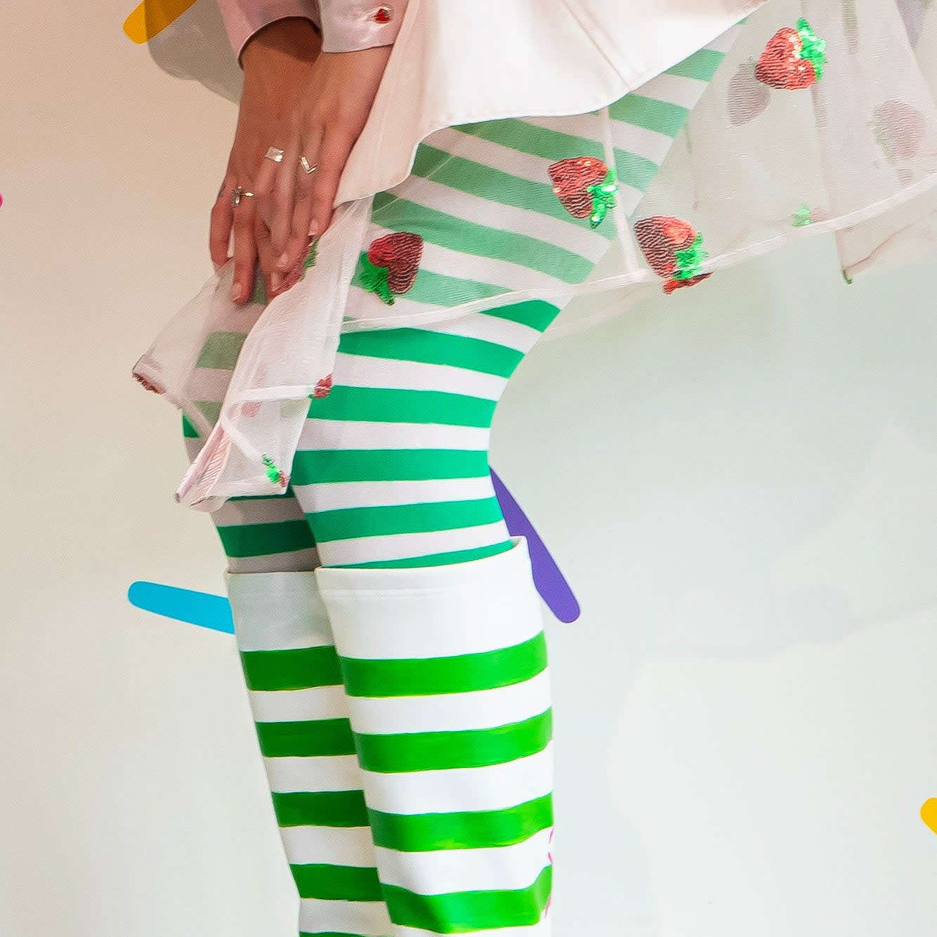 Women's Strawberry Shortcake Premium Berry Tights, Green - Costume Accessories - 1