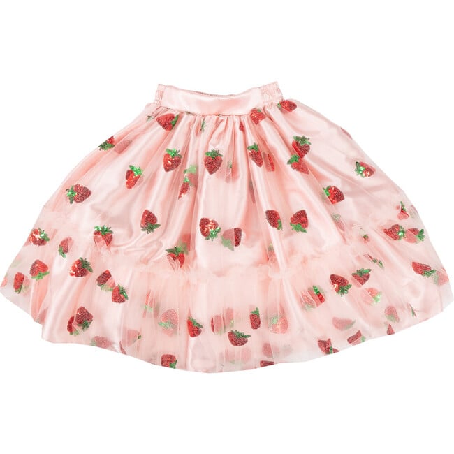 Women's Strawberry Shortcake Premium Sequin Skirt, Pink - Costumes - 2