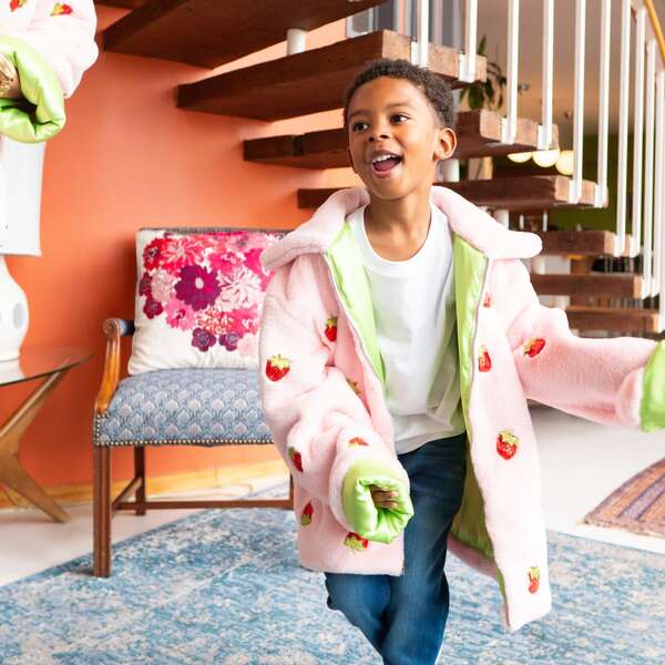 Strawberry Shortcake Premium Child Berry Cuddly Zip-Up Jacket - A