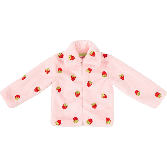 Kids Strawberry Shortcake Premium Berry Cuddly Zip-Up Jacket, Pink - Costumes - 2