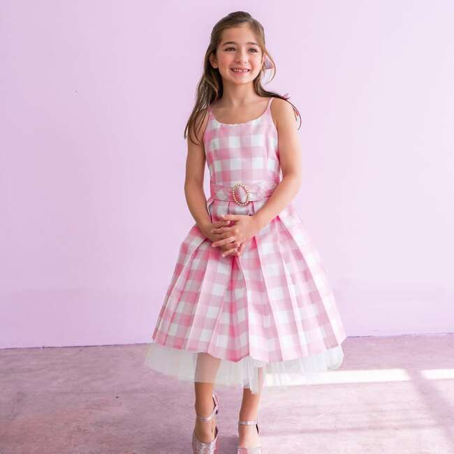 BARBIE THE MOVIE PINK GINGHAM PREMIUM CHILD DRESS UP - Costumes - 4