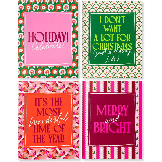 Set of 8 Boxed Greeting Cards, Holiday Classic