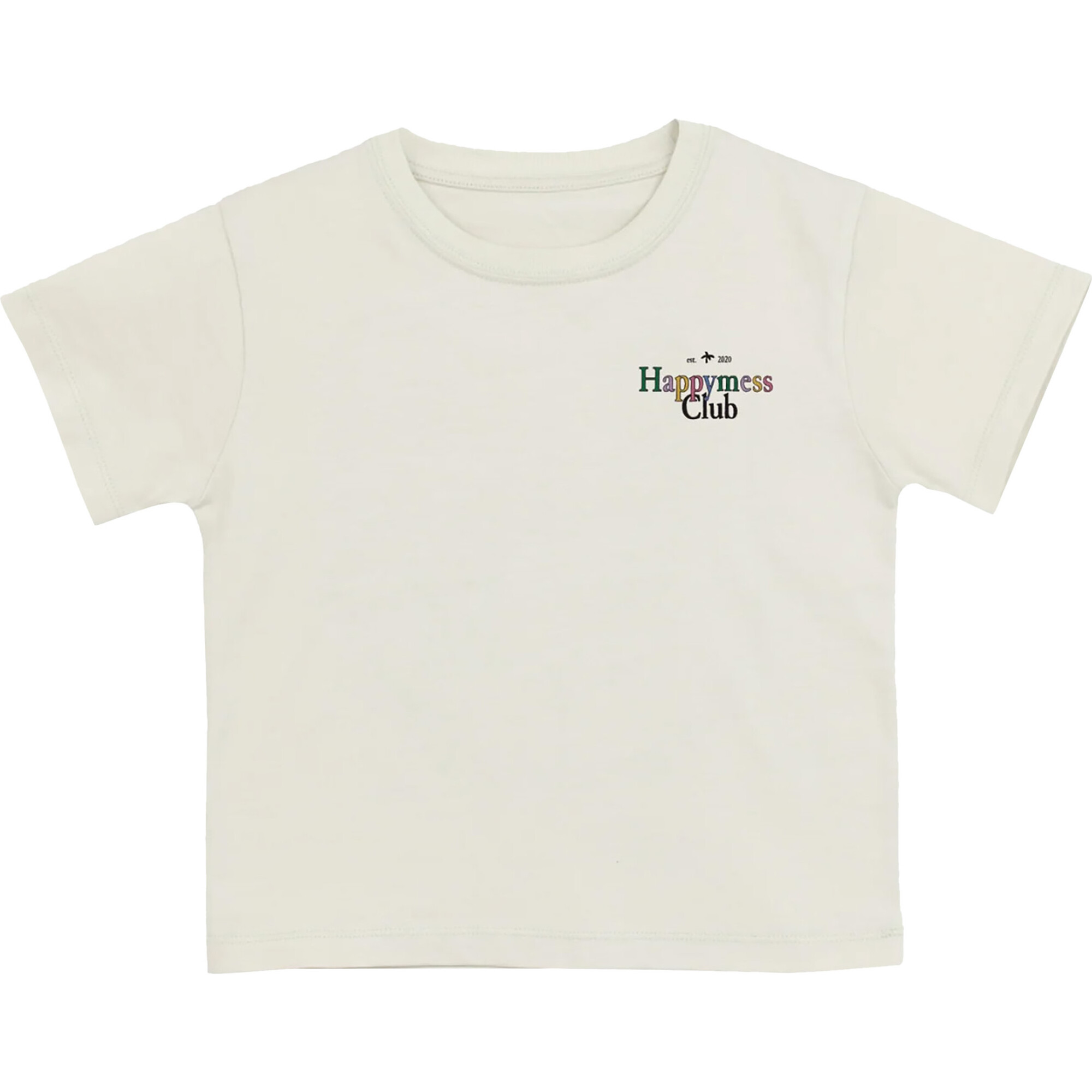 Women's Happymess Club Loose-Cut T-Shirt, Coconut Milk - T-Shirts - 1