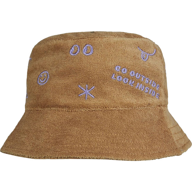 Terry Bucket Short Brim Hat, Caramel