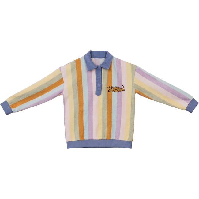 Terry Long Sleeve Sweatshirt, Sunset Stripes - Sweatshirts - 1