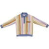 Terry Long Sleeve Sweatshirt, Sunset Stripes - Sweatshirts - 1 - thumbnail