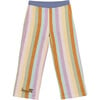 Terry Elastic Waist Culotte Pants, Sunset Stripes - Sweatpants - 1 - thumbnail