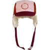 Ribbon Tie Plush Cap, Pink Snow - Hats - 1 - thumbnail