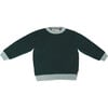 Merino Round Neck Straight Cut Sweater, Forest Mesh - Sweaters - 1 - thumbnail