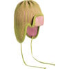 Merino Ribbed Knitted Pilot Cap, Pink Pine - Hats - 1 - thumbnail