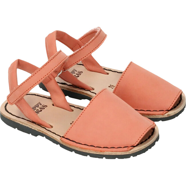 Menorcan Nubuck Velcro Sandals, Cinnamon