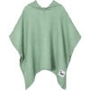 Linen Waffle Hood Poncho, Sage - Bath Accessories - 1 - thumbnail