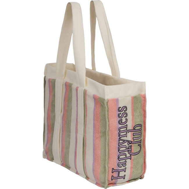 Adult Happymess Club Cotton Terry Stiffened Bag, Tropical Stripes