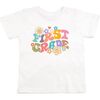 First Grade Retro Short Sleeve T-Shirt, White - T-Shirts - 1 - thumbnail