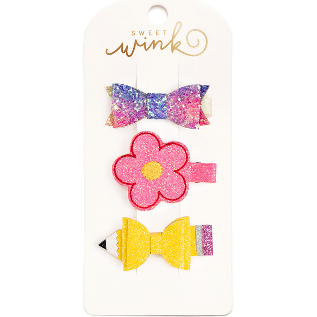 Retro Pencil Clip Set, Multi - Hair Accessories - 1