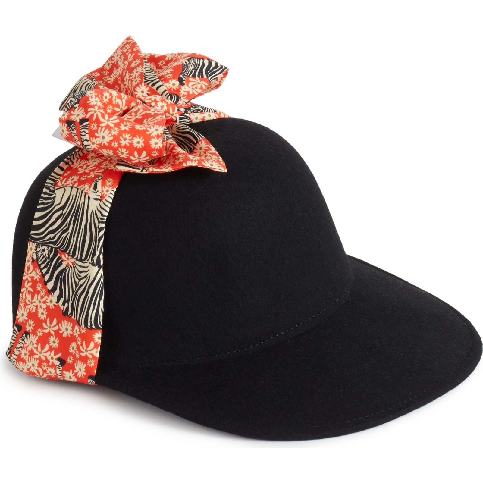 Valquiria Fabric Straps Wool Hat, Zebra Garden - Hats - 1