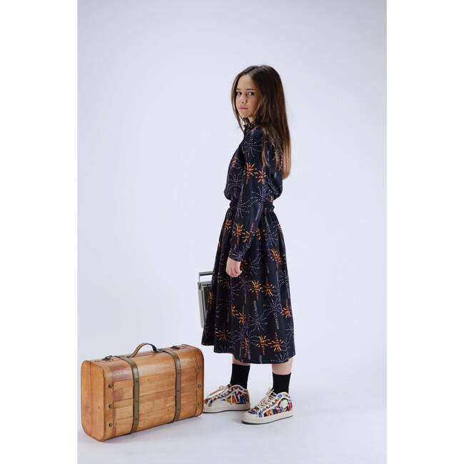 Silvina Elastic Waist Mid Length Skirt, Fireworks - Skirts - 5