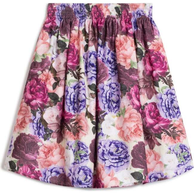 Lurdinhas Elastic Waist Flannel Mini Skirt, Wallpaper