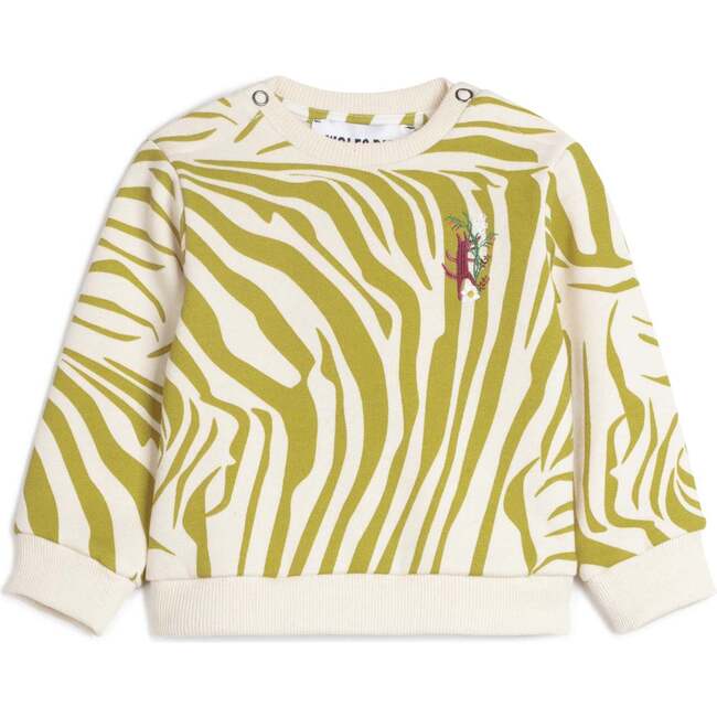 Baby's Matias Long Sleeve Sweatshirt, Zebra Olive