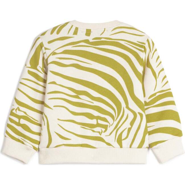 Baby's Matias Long Sleeve Sweatshirt, Zebra Olive - Sweatshirts - 2