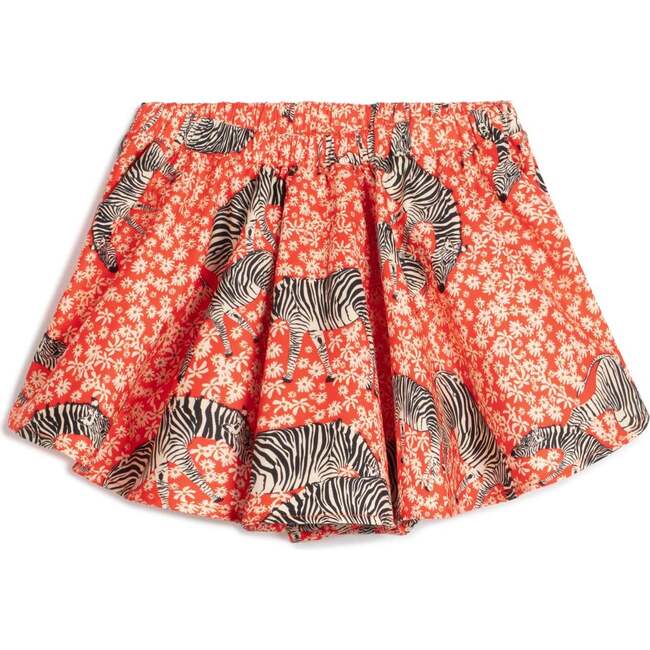 Baby's Luisa Gathered Front Skirt Shorts, Zebra Garden